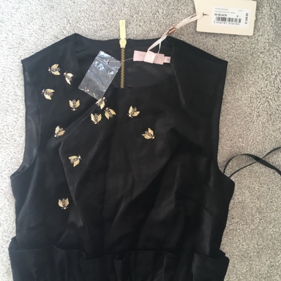 NWT Queen Bee Ruffle Waist Dress TED BAKER LONDON - Picture 7 of 8